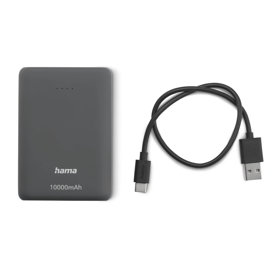 Baterie portabila Hama 00086413, 10000 mAh, 2x USB-A, 1x USB-C, Grey