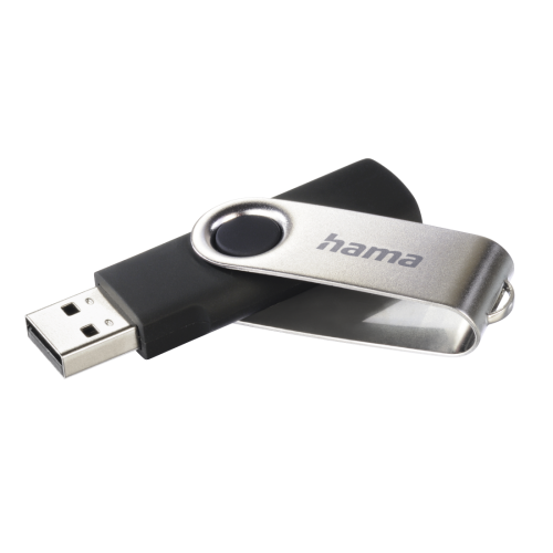 Stick memorie Hama Rotate, 8GB, USB 2.0, Black-Silver