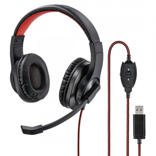 Casti cu microfon Hama HS-USB400, USB-A, Black
