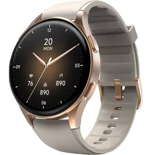SmartWatch Hama Fit Watch 8900, 1.43 inch, Curea Silicon, Beige-Gold
