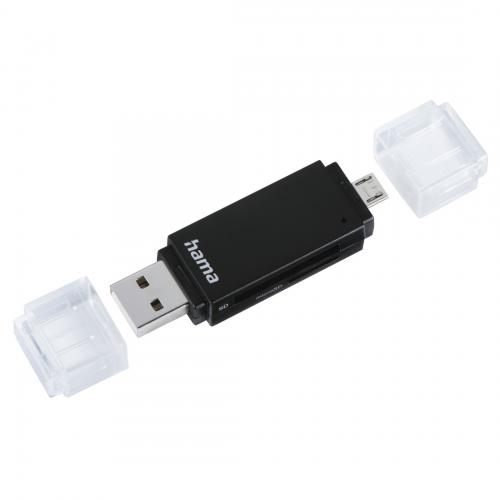 Card Reader Hama Basic, USB 2.0 Tip A, Black