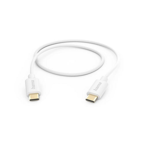 Cablu de date Hama 00201590, USB-C male - USB-C male, White