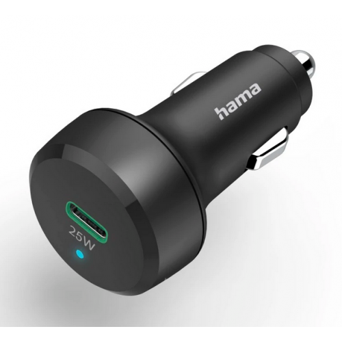 Incarcator auto Hama 00201638, 1x USB-C, 25W, Black