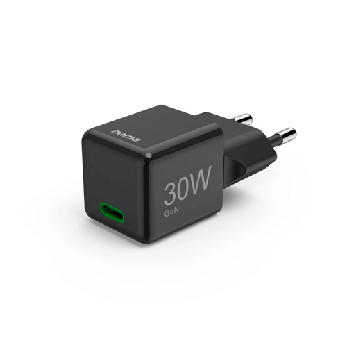 Incarcator retea Hama Super-Mini 00201986, 1 x USB-C, 30 W, Black