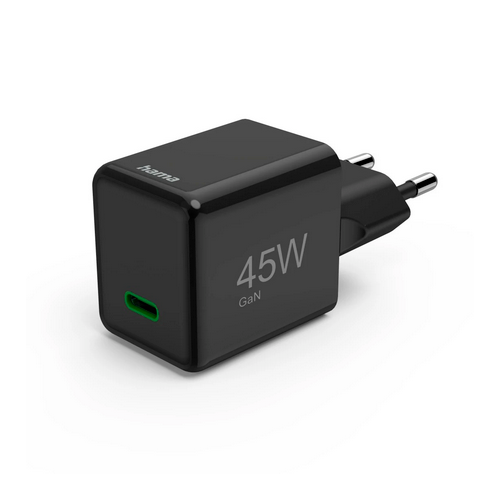Incarcator retea Hama Super-Mini 00201987, 1 x USB-C, 45 W, Black