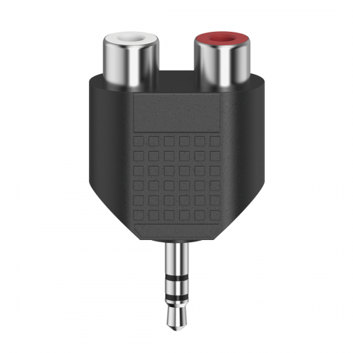 Adaptor audio Hama 00205187, 2x RCA - 3.5mm jack, Black