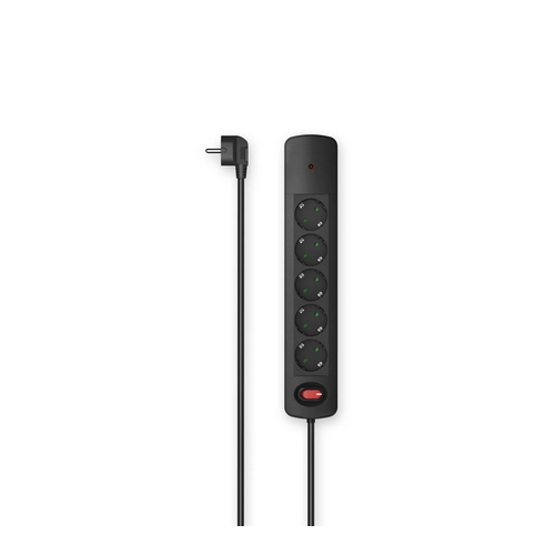 Prelungitor Hama 00223055, 5x Shucko, 1.5m, Black