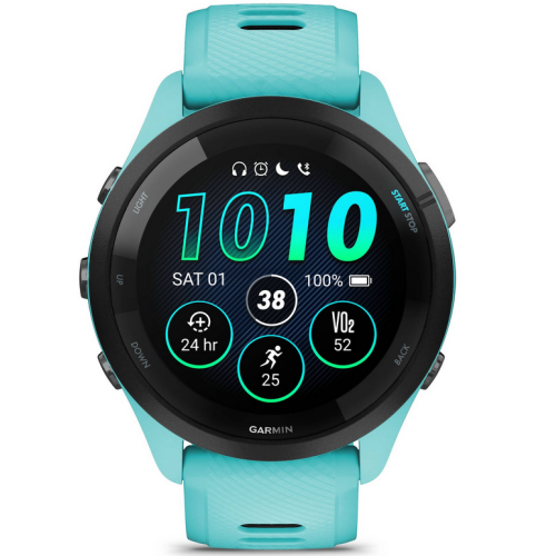 SmartWatch Garmin Forerunner 265, 1.3 inch, Curea silicon, Black-Powder Grey