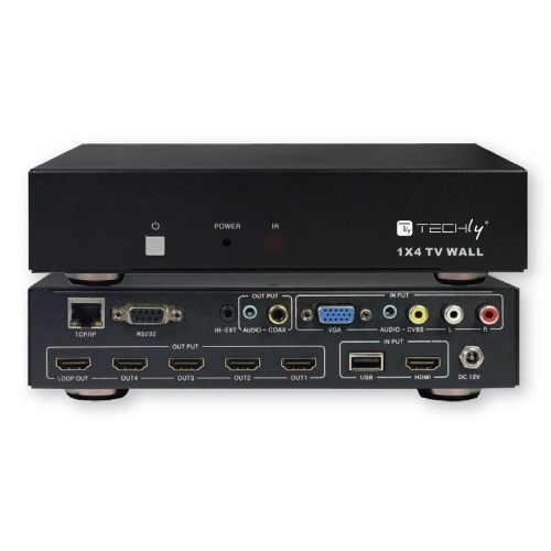 Splitter Techly 025695, Black