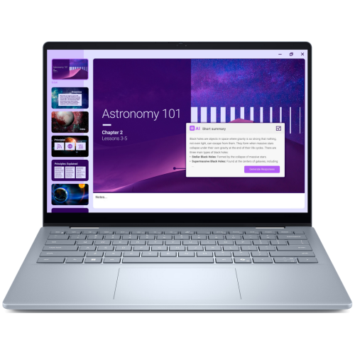 Laptop 2-in-1 Dell 14 Plus DB04250, Intel Core Ultra 9 288V, 14 inch Touch, RAM 32GB, SSD 1TB, Intel Arc Graphics 140V, Windows 11, Ice Blue