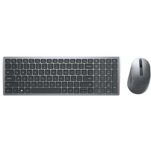 Kit Wireless Dell KM7120W, Tastatura, USB, Black-Grey + Mouse Optic, USB, Black-Grey