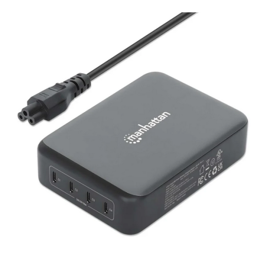 Docking Station Manhattan 102667, 4 x USB-C, Black