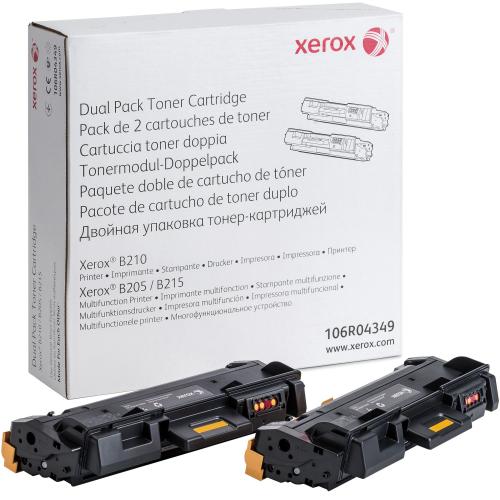 Toner Xerox 106R04349, black, 2 X 3 k, pentru B210V, B205V, B215V.