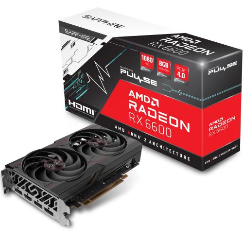 Placa video Sapphire AMD Radeon RX 6600 PULSE 8GB, GDDR6, 128bit