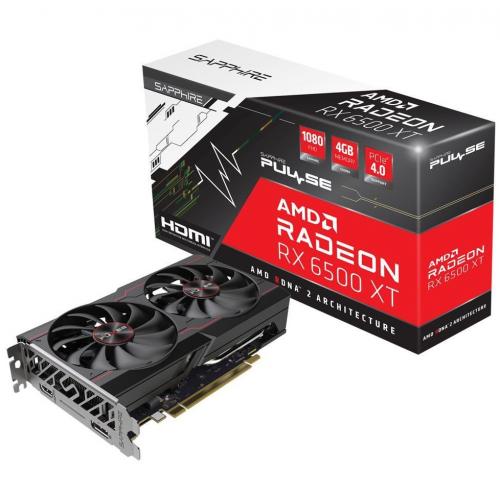 Placa video Sapphire AMD Radeon RX 6500 XT PULSE 4GB, GDDR6, 64bit