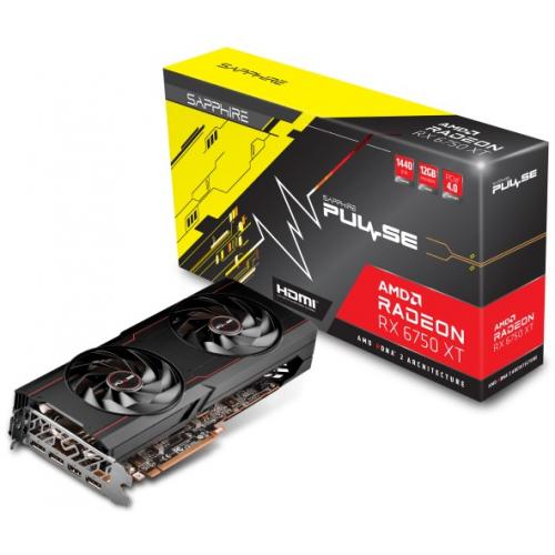 Placa video Sapphire AMD Radeon RX 6750 XT PULSE 12GB, GDDR6, 192bit