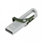 Stick memorie Hama Hook-Style, 32GB, USB 2.0, Silver-Green