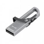 Stick memorie Hama Hook-Style, 64GB, USB 2.0, Silver-Gray