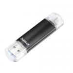 Stick memorie Hama Laeta Twin, 32GB, USB 2.0/MicroUSB 2.0 Tip B, Black
