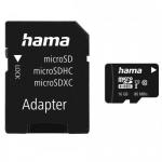 Memory Card microSDHC Hama 00124138 16GB, Class 10, UHS-I U1, V10 + Adaptor SD