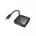 Hub USB Hama 00200112, 4x USB 3.0 Tip A, Black