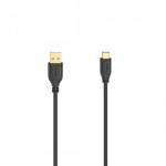 Cablu de date Hama Flexi-Slim 00200634, USB - USB-C, 0.75m, Black