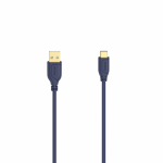 Cablu de date Hama Flexi-Slim 00200635, USB - USB-C, 0.75m, Blue