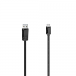 Cablu de date Hama 00200657, USB - USB-C, 1m, Black