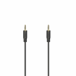 Cablu audio Hama Flexi-Slim 00200725, 3.5 mm jack - 3.5 mm jack, 0.75m, Black