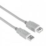 Cablu Hama 00200906, USB male - USB female, 3m, Gray