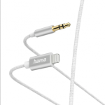 Cablu audio Hama 00201522, Lightning - 3.5mm jack, 1m, White