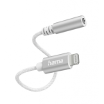 Adaptor audio Hama 00201523, Lightning male - 3.5mm jack female, White