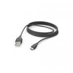 Cablu de date Hama 00201588, USB-A - microUSB, 3m, Black