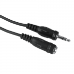 Cablu audio Hama 00205104,  3.5mm jack male -  3.5mm jack female, 2.5m, Black