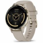 SmartWatch Garmin Venu 3S, 1.2inch, Curea silicon, French Gray-Soft Gold