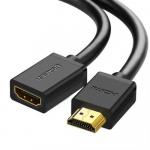 Cablu Ugreen HD107, HDMI male - HDMI female, 1m, Black