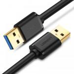 Cablu Ugreen US128, USB 3.0 - USB 3.0, 1m, Black