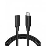 Cablu de date Ugreen US353, USB-C male - USB-C female, 1m, Black