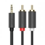 Cablu audio Ugreen 10513, 3.5mm jack male - 2x RCA male, 5m, Black