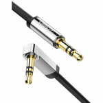 Cablu audio Ugreen AV119, 3.5mm jack male - 3.5mm jack male, unghi 90 grade, 3m, Black