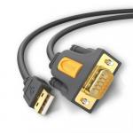 Cablu Ugreen CR104, USB 2.0 male - DB9 RS-232 male, 1m, Black