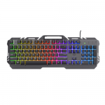 Tastatura Trust GXT 853 ESCA, Rainbow LED, USB, Black