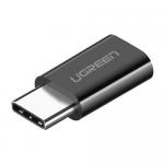 Adaptor Ugreen 30391, USB-C - microUSB, Black