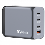 Incarcator retea Verbatim GNC-240, 3x USB-C, 1x USB-A, Silver