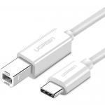 Cablu Ugreen 40417, USB-C - USB-B, 1.5m, White