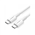 Cablu de date Ugreen 60552, USB-C male - USB-C male, 2m, White