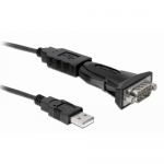 Cablu Delock 61460, USB-A 2.0 - Serial male, 0.8m, Black