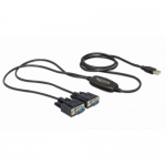 Adaptor Delock 61886, USB 2.0 male - 2x Serial DB9 RS-232, Black