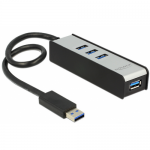 Hub USB Delock 62534, 4x USB 3.2 gen 1, Black