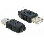 Adaptor Delock 65029, USB 2.0 male - Micro USB 2.0 female, Black